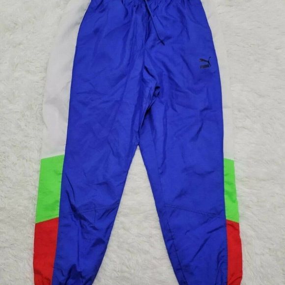 PUMA Track Pants Sports Athletic Running Activewear Tailored Mesh Lined Large - Picture 1 of 5